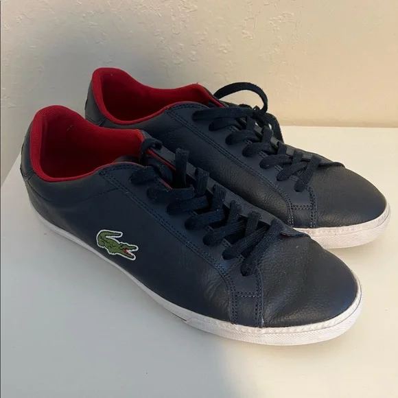 Lacoste‎ Venta Sneakers 7-17SRM2094X66 Suede Running Shoe Logo EUC Men\'s 10 Lacoste | Shoes | Lacoste Mens Sneakers Navy Blue Tennis  main image 2